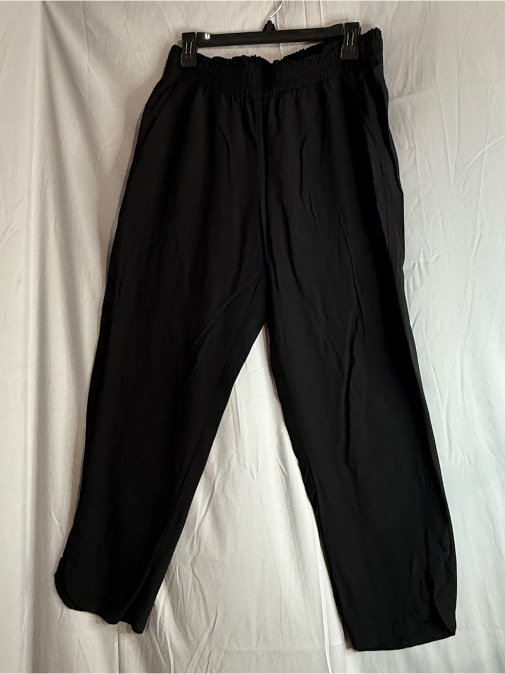 a new day Black Cropped Elastic-Waist Pants